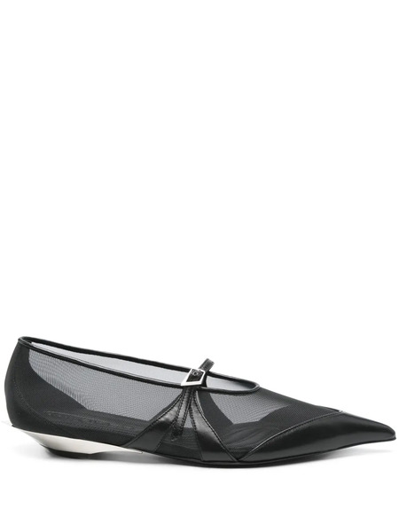  Mugler Fang Ballet Flats - Black 