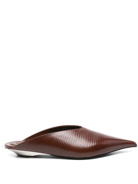  Mugler Fang Mules - Brown 