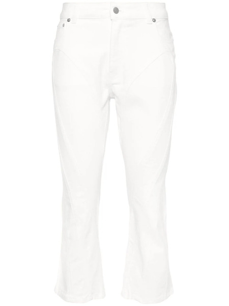  Mugler High-rise Cropped Jeans - White 