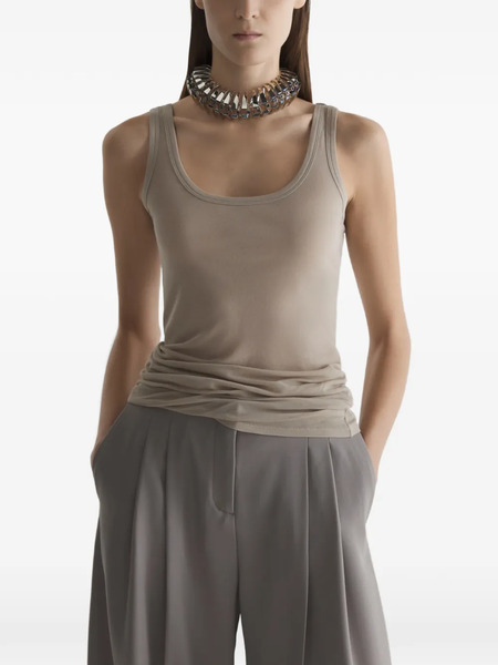  Mugler Jersey Tank Top - Neutrals 