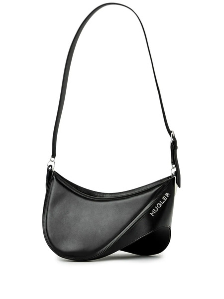  Mugler Large Smooth Spiral Tote Bag - Black 