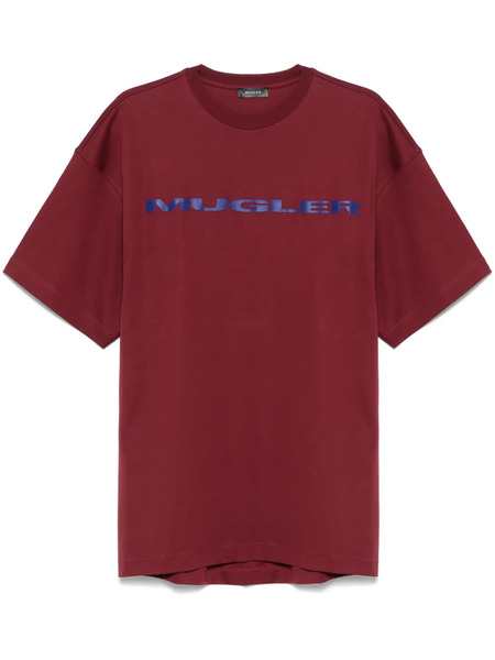  Mugler Logo-appliqué T-shirt - Red 