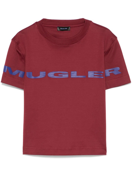  Mugler Logo-appliqué T-shirt - Red 