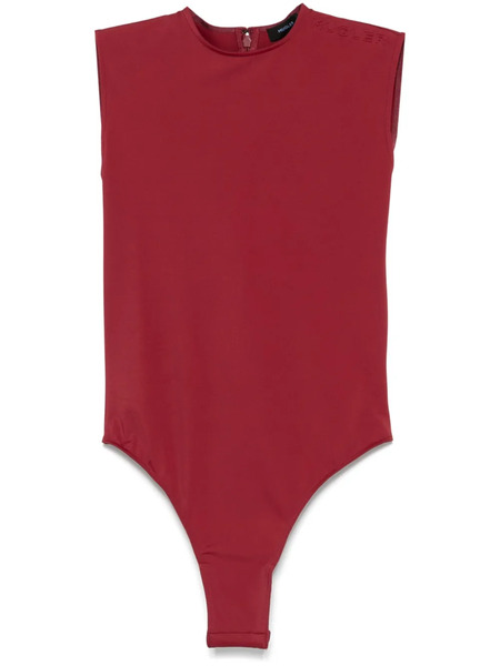  Mugler Logo-embossed Bodysuit - Red 
