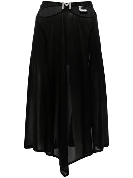  Mugler M Cut-out Midi Skirt - Black 