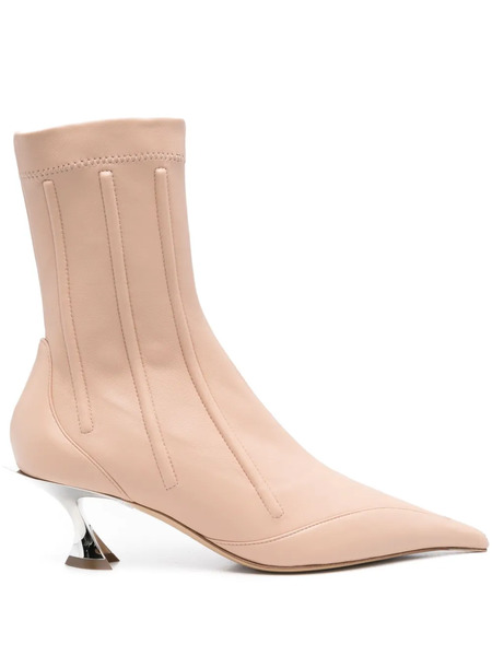  Mugler 65mm Ankle Boots - Neutrals 