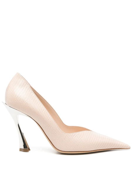  Mugler 95mm Fand-heel Leather Pumps - Pink 