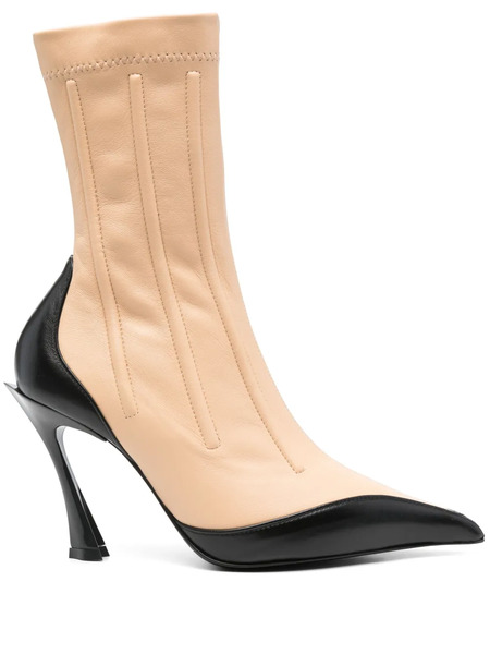  Mugler 95mm Fang Boots - Neutrals 