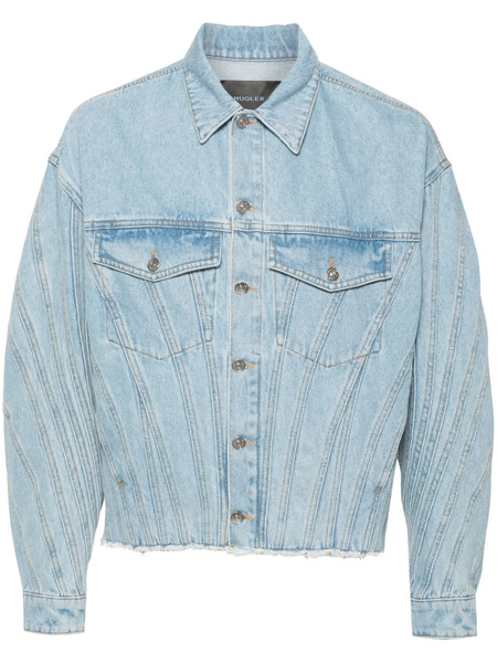  Mugler Panelled Denim Jacket - Blue 