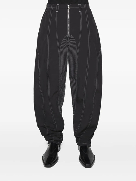  Mugler Panelled Zip Trousers - Black 