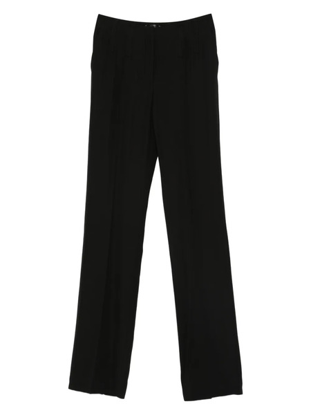  Mugler Pleated-front Straight-leg Trousers - Black 