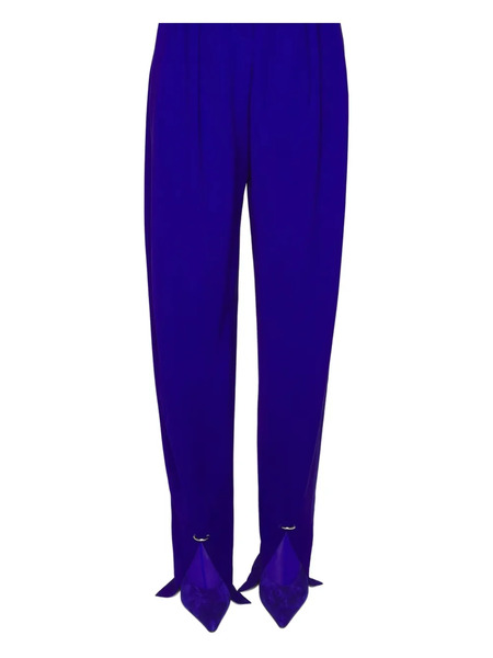  Mugler Pleated Split-hem Trousers - Blue 