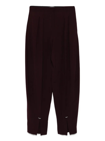  Mugler Pleated Split-hem Trousers - Red 