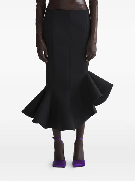  Mugler Ruffled Skirt - Black 