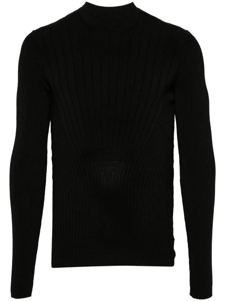  Mugler Sculpting-knit Top - Black 