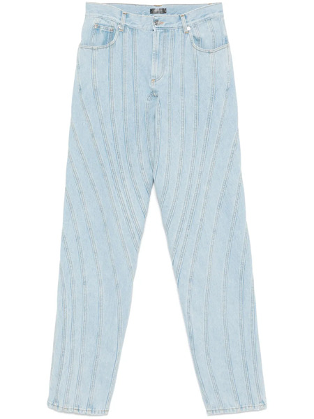  Mugler Seam-detail Jeans - Blue 