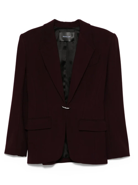  Mugler Single-breasted Wool Jacket - Red 