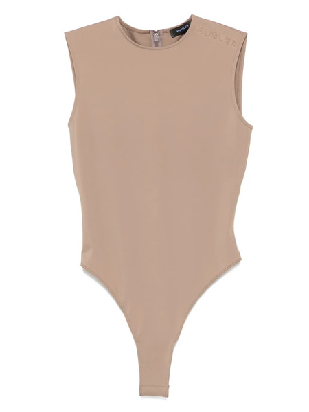  Mugler Sleeveless Bodysuit - Brown 