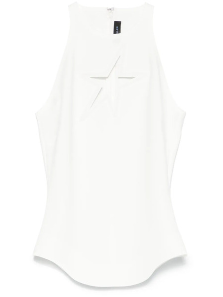  Mugler Star-motif Tank Top - Neutrals 