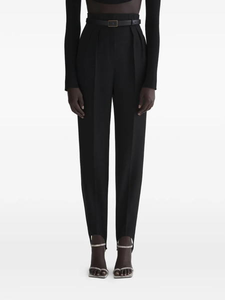  Mugler Stirrup Pleated Trousers - Black 