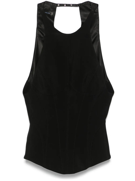  Mugler Tailored Halterneck Top - Black 