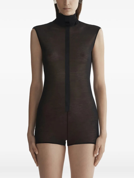  Mugler Turtleneck Bodysuit - Black 