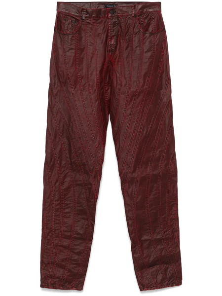  Mugler Waxed Spiral Jeans - Blue 