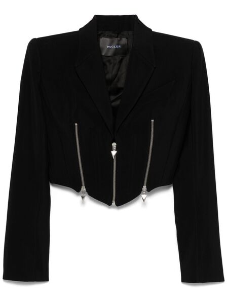  Mugler Zip-up Jacket - Black 