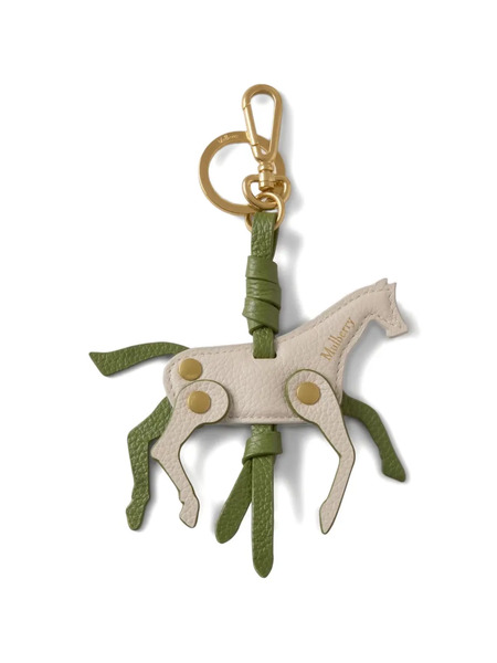  Mulberry Chalk Horse Charm Keyring - Neutrals 