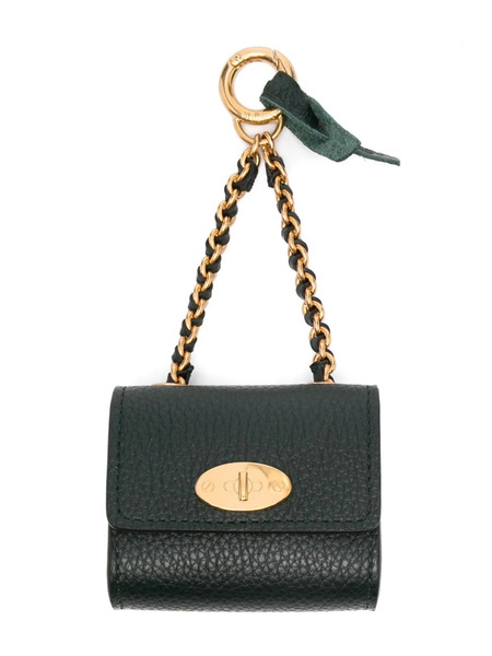  Mulberry Lily Leather Keyring - Green 