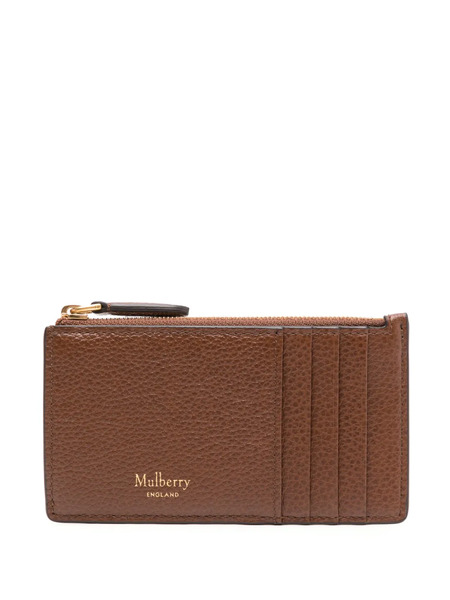  Mulberry Zipped Leather Coin Pouch - Brown 