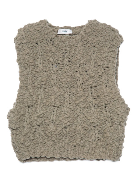  Muller Of Yoshiokubo Bumpy Knit Vest - Green 