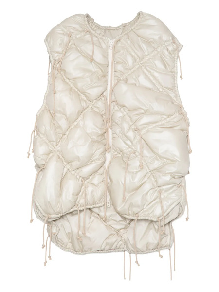  Muller Of Yoshiokubo Quilted Drawstring Vest - Neutrals 