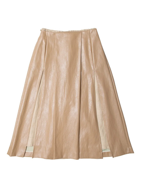  Muller Of Yoshiokubo Split-front Pleated Skirt - Neutrals 