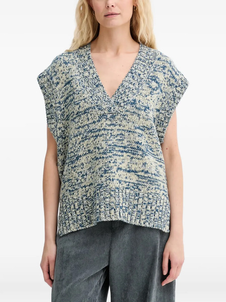  Munthe Arazza V-neck Vest - Blue 