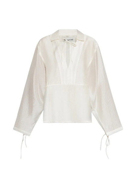  Munthe Babette Tie-neck Blouse - Neutrals 