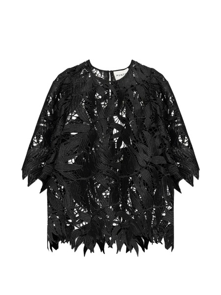  Munthe Bubble Lace Blouse - Black 