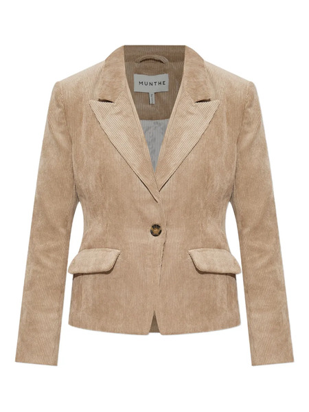  Munthe Corduroy Single-breasted Blazer - Neutrals 