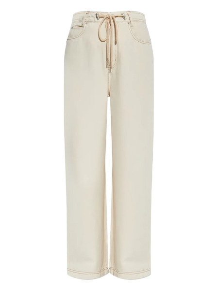  Munthe Drawstring Wide-leg Trousers - White 