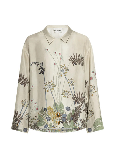  Munthe Faiza Floral-print Shirt - Neutrals 