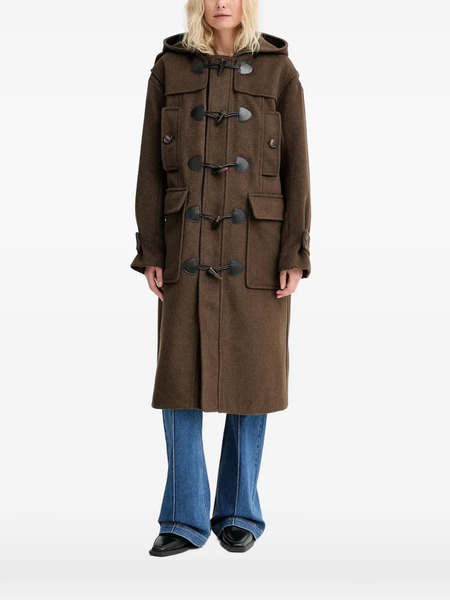  Munthe Leverna Hooded Toggle Coat - Brown 