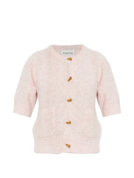  Munthe Locca Pocket Button Cardigan - Pink 
