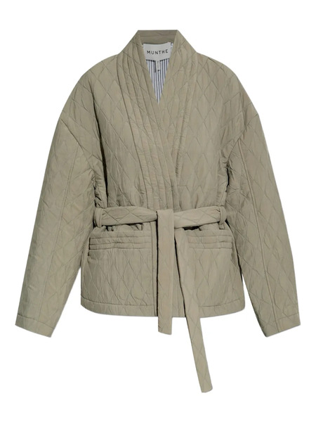  Munthe Pifita Quilted Belted Jacket - Green 
