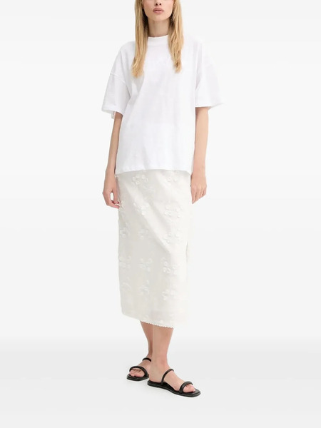  Munthe Ursa Floral-embroidered Midi Skirt - White 