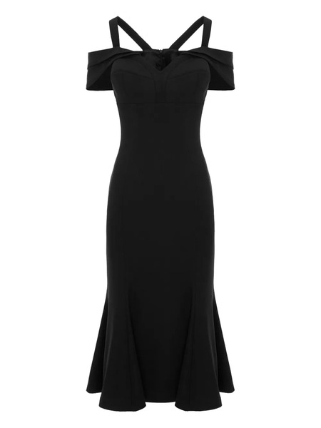  Murmur Candy Midi Dress - Black 