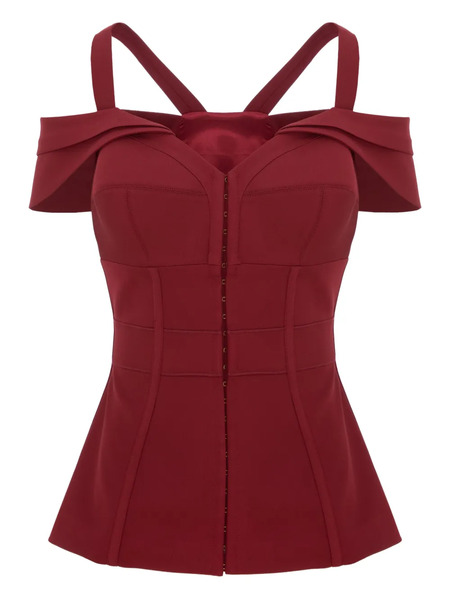  Murmur Candy Off-shoulder Corset Top - Red 