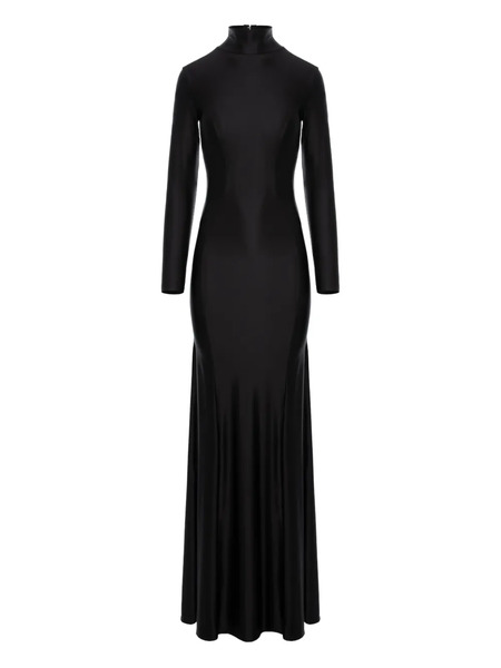  Murmur Cast Long-sleeve Maxi Dress - Black 