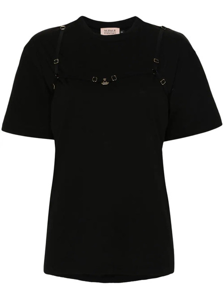  Murmur Strap-detail T-shirt - Black 