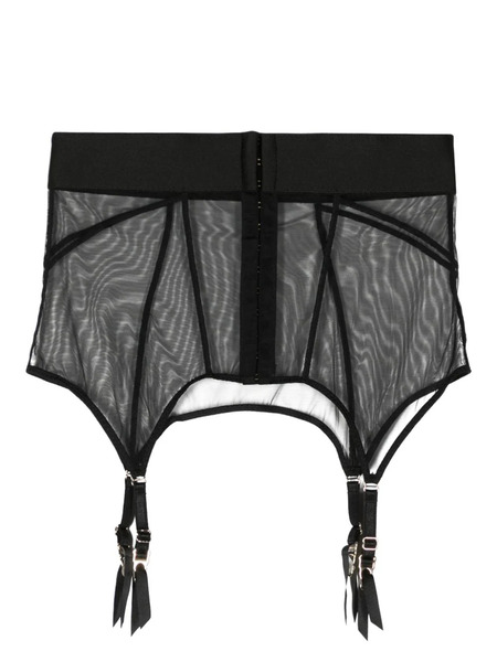  Murmur Zest Sheer Suspender Belt - Black 