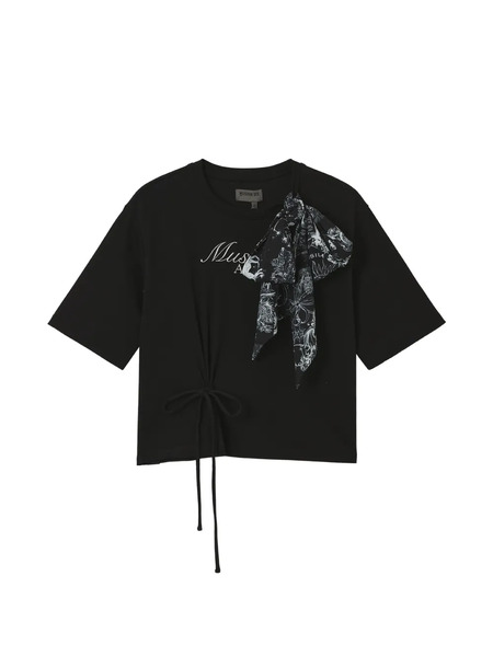  Musium Div. Bow-detail T-shirt - Black 